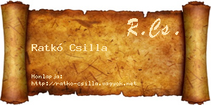 Ratkó Csilla névjegykártya