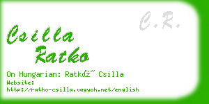 csilla ratko business card